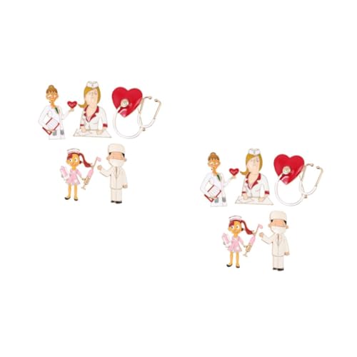 Ipetboom 2 Sätze Teiliges Brosche Für Ärzte Krankenschwestern Personalisierte Anstecker Schmuck Für Frauen Männer Zu Weihnachten 5 Stücke * 2 von Ipetboom