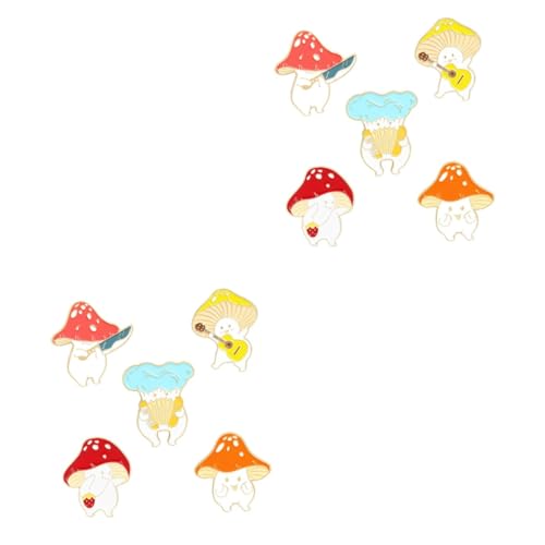 Ipetboom 2 Sätze Teiliges Cartoon Mushroom Broschen Legierung Anstecknadeln Für Kleidung Taschen Hüte Schals Kreative Niedliche Dekorationen Für Frauen 5 Stück * 2 von Ipetboom