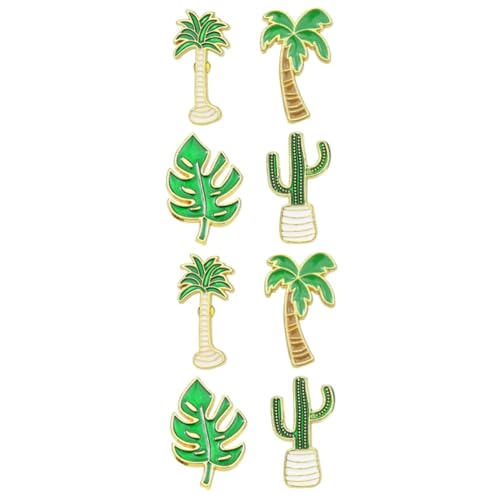 Ipetboom 2 Sätze Teiliges Cartoon Pflanzen Broschen Kakteen Kokospalme Monstera Anstecker für Kleidung Taschen Accessoires für Frauen Langlebig Farbenfroh von Ipetboom