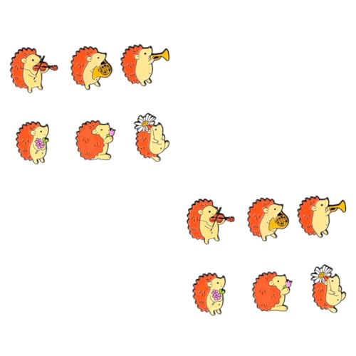 Ipetboom 2 Sätze Teiliges Cartoon Tier Broschen Niedliche Emaillestifte Für Kleidung Taschen Rucksäcke Kreative Dekorationen Langlebige Legierungsabzeichen Leicht Einfach 6 Stück * 2 von Ipetboom