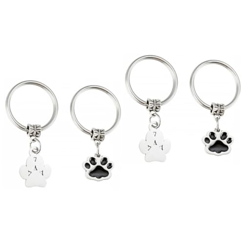 Ipetboom 2 Sätze Teiliges Hundepfoten Schlüsselanhänger Robuste Schlüsselringe Für Haustierliebhaber Kreative Dekoration Für Taschen Geldbörsen Perfektes Für Hundebesitzer 2 Stück * 2 von Ipetboom