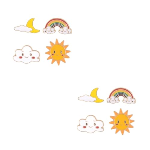 Ipetboom 2 Sätze Teiliges Niedliche Regenbogen Broschen Für Kreative Cartoon Regenbogen Cloud Brosche Dekorative Anstecknadeln Für Kleidung Accessoires 4 Stücke * 2 von Ipetboom