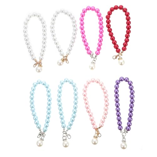 Ipetboom 2 Sätze Teiliges Perlen Handy Kette Mit Anhänger Diy Handy Zubehör Für Damen Farblich Variabel Stilvolle Tragelösung Für Schlüssel Handtaschen Langlebig 8 Stück * 2 von Ipetboom