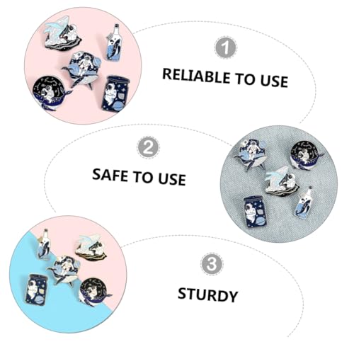 Ipetboom 2 Sätze Teiliges Set Cartoon Broschen Pins Astronaut Und Wal Abzeichen Für Taschen Hüte Und Kleidung Stilvolle Anstecker Für Damen Und Herren 10 Stück * 2 von Ipetboom