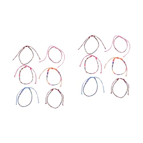 Ipetboom 2 Sätze Teiliges Woven String Fußkettchen Für Damen Herren Verstellbar Bohemian Design Für Sommer Strandpartys Teenager Modebewusste Frauen 6 Stück * 2 von Ipetboom