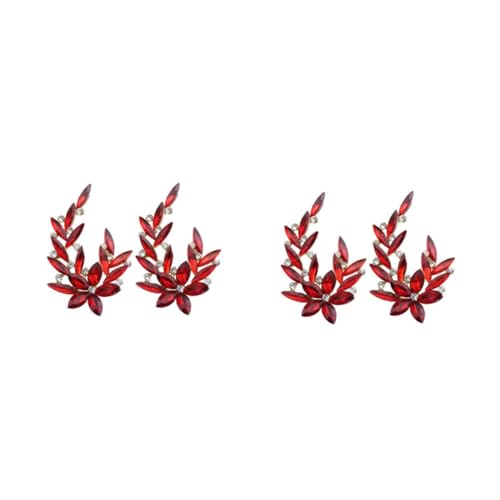 Ipetboom 2 Sätze Wasserdiamant Brosche Diy Schmuck Zubehör Für Handyhüllen Kreative Dekoration Für Kleidung Schuhe Eleganter Rhinestone Schmuck Für Damen Rot 2 Stücke * 2 von Ipetboom