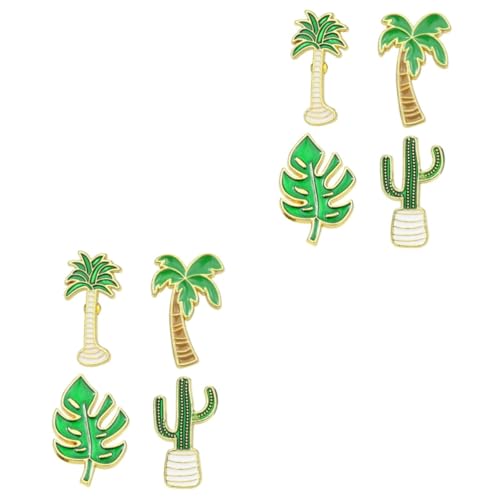 Ipetboom 2 Sets Cartoon Pflanze Brosche Legierung Brosche Breastpin Coconut Baum Brosche Kaktus Brosche von Ipetboom