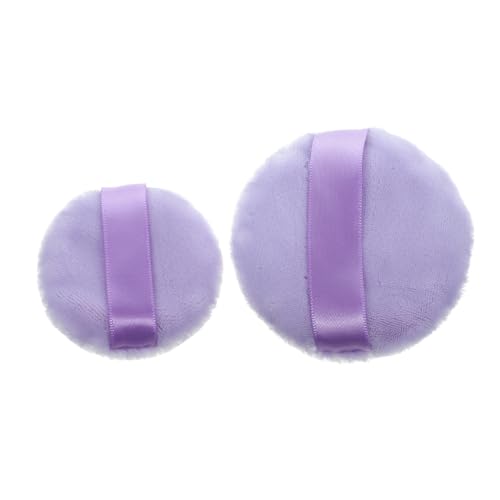 Ipetboom 2 Stck Double Sided Samt Makeup Puff Weicher Puderquaste mit Fingerband Kompakt Tragbar Geeignet für Lose Puder Schonend zur Haut für Damen Unterwegs Hause von Ipetboom