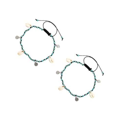 Ipetboom 2 Stck. Boho Fußkettchen mit Design Verstellbare Fußkette für Frauen Knöchel Schmuck für Sommer Strand Freizeitgestaltung Hochwertige Verarbeitung von Ipetboom