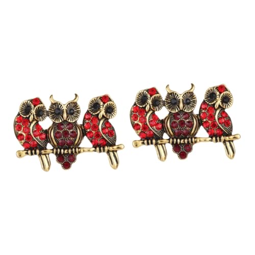 Ipetboom 2 Stck. Brosche Legierung Modisches Design für Frauen für Kleidung Taschen Accessoires Besondere Anlässe von Ipetboom