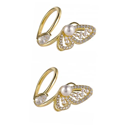 Ipetboom 2 Stck. Eleganter Verstellbarer Ring mit Perle Luxuriöser Schmuck für Frauen als Tägliche oder Festliche Ergänzung Vielseitig Einsetzbar und Angenehm zu Tragen Hochwertige von Ipetboom