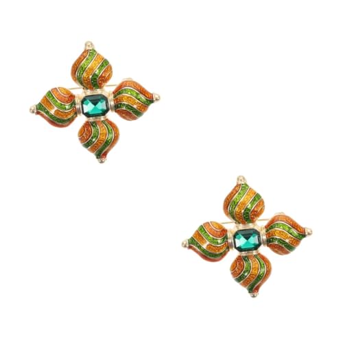 Ipetboom 2 Stck. Emaillierte Brosche Exotischem Modisches Accessoire für Damen für Kleidung Schals Festliche Anlässe Langlebige von Ipetboom