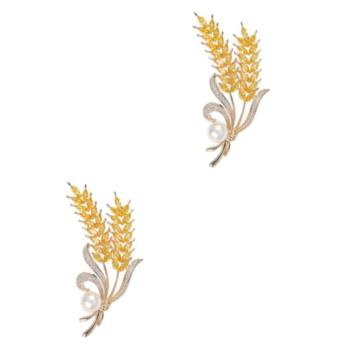 Ipetboom 2 Stck. Goldene Brooch Anstecknadel für Damen Kreative Kleidung Accessoire Schmucknadel für Strickjacke und Bluse Eleganter Vintage Stil Vielseitig Tragbar von Ipetboom