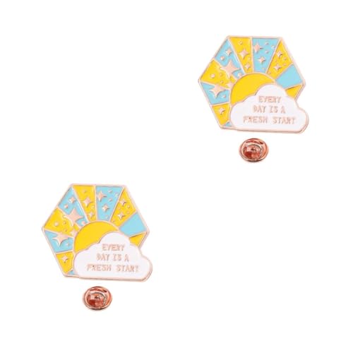 Ipetboom 2 Stck. Kreative Brosche mit Stern Sonnenmuster Anstecknadel für Kleidung für Cosplay Partys Passend zu Pullovern Kleidern Schals von Ipetboom