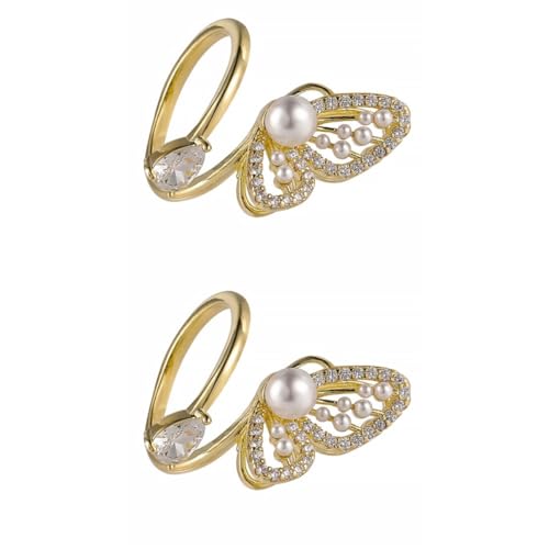 Ipetboom 2 Stck. Luxuriöser Perlenring für Damen Chic mit Öffnung Einzigartigem Design für Partys Besondere Anlässe von Ipetboom
