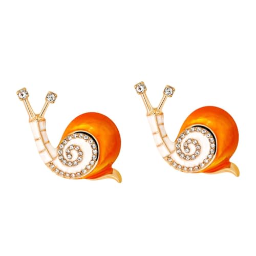 Ipetboom 2 Stck. Moderne Mode Brosche Schneckenform Kreatives Accessoire für Kleidung Dekoration für Langlebig Leicht Besondere Anlässe von Ipetboom