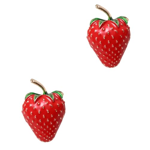 Ipetboom 2 Stck. Strawberry Brosche Dekorative Corsage Anstecknadel für Kleider Schals Taschen Süßer Design für Vielseitig Einsetzbar von Ipetboom