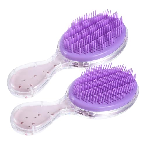 Ipetboom 2 Stk Kamm Kleine Bürsten Für Die Haare Dekorative Haarbürste Bürste Für Glattes Haar Haarbürste Für Kleine Mädchen Haarbürste Für Mädchen Paddel Tasche Kleinkind Violett Schmücken von Ipetboom