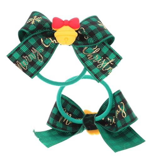 Ipetboom 2stücke Teiliges Weihnachts-haarbänder Mit Schleifen Für Mädchen Elastische Haargummis Für Weihnachts-haaraccessoires Für Partys Und Geburtstagsfeiern von Ipetboom