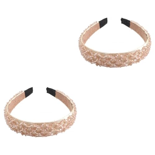 Ipetboom Haarschmuck Zum Flechten 2 Stk geflochtene angelschnur Mode Schal Haarring Stirnband Damen Perlen Braut Stirnband von Ipetboom