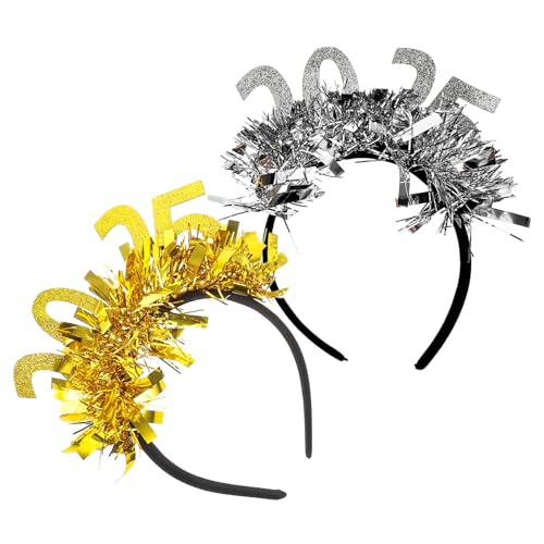 Ipetboom 2stücke Neujahrs-stirnband Mit Glitzer Gold Und Silber Verzierter Haarschmuck Für Partys Hochzeiten Und Feiern Für Damen Und Herren von Ipetboom