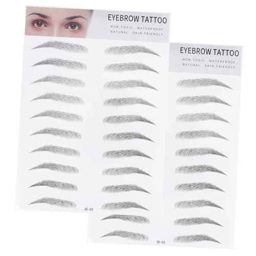Ipetboom 2stücke Augenbrauen Aufklebbar Künstliche Augenbrauen-imitation Haarähnliche Transfer-sticker Für Männer Und Frauen Schwarz von Ipetboom