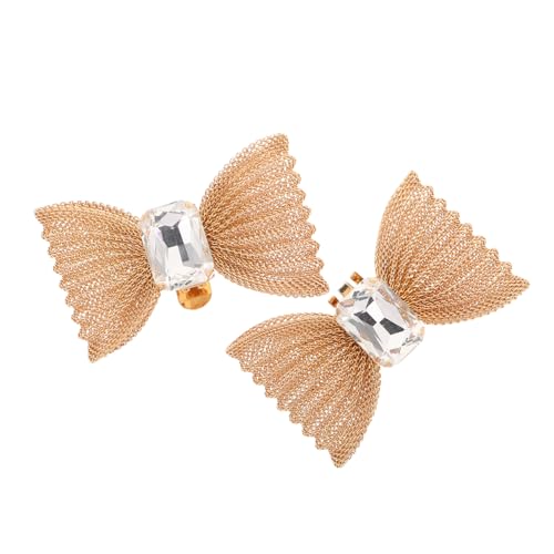 Ipetboom 2 Stück Abnehmbare High Heel Schuhclips mit Glitzernden Strass bowknot design Modische Schuhschmuck für Damen Stilvolle Schuhdekoration für Hochzeit und Party von Ipetboom