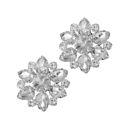 Ipetboom 2 Stück Abnehmbare Schuhschnallen aus Strass Clips zur DIY Schuhdekoration für Damen Hochzeit Party und Alltag von Ipetboom