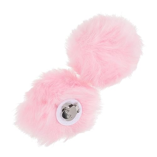 Ipetboom 2 Stück Abnehmbare Weiße Pompom Schuhclips Kunstpelz Dekorative Schuhschmuck für Damen Vielseitige Accessoires für Schuhe Taschen Hüte und Diy Schmuck von Ipetboom