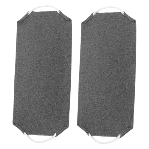 Ipetboom 2 Stück Badetuch Gefrostet Duschwäscher Für Den Körper Peeling-rückenwäscher Zum Duschen Luffa Rückenschrubber Rückenpeeling Zum Duschen Peeling-körperpeeling Dark Grey Polyester von Ipetboom