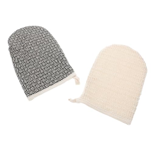 Ipetboom 2 Stück Badetuch Peeling-körperpeeling Peeling-waschlappen Duschhandschuh Peeling Natürliche Luffa-handschuhe Abgestorbene Haut Entfernen Körperwaschhandschuhe Badehandschuh Sisal von Ipetboom