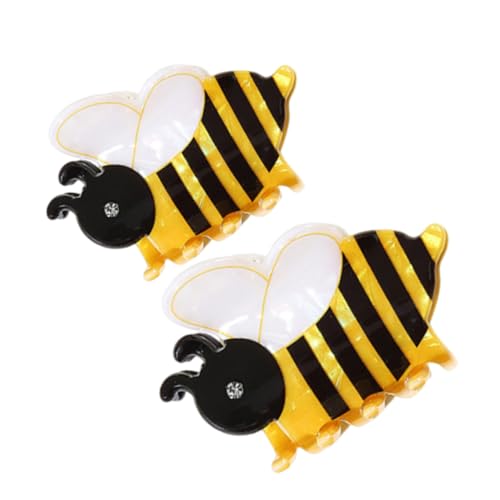 Ipetboom 2 Stück Bienen Haarklammern Non Slip Haarkralle mit Funkelnden Strasssteinen Leichter Stabiler Haarclip für Frauen und Mädchen für Langes Dickes Dünnes und Lockiges Haar von Ipetboom