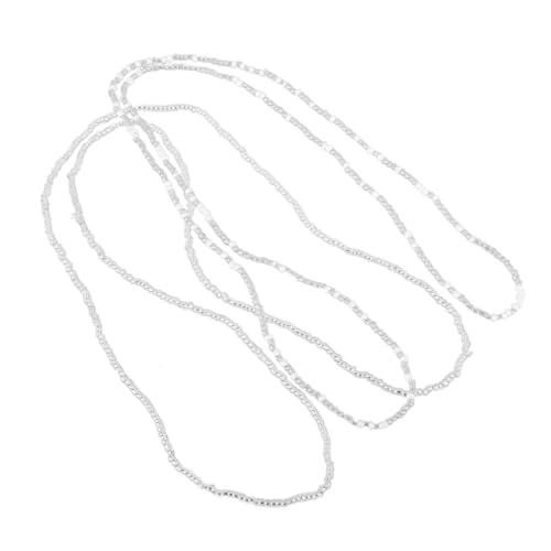 Ipetboom 2 Stück Bikini Kette Strand Bauchketten Silber und Weiß Doppelt Geschnürt für Frauen für Strand Events und Partys Hochwertige Handarbeit von Ipetboom
