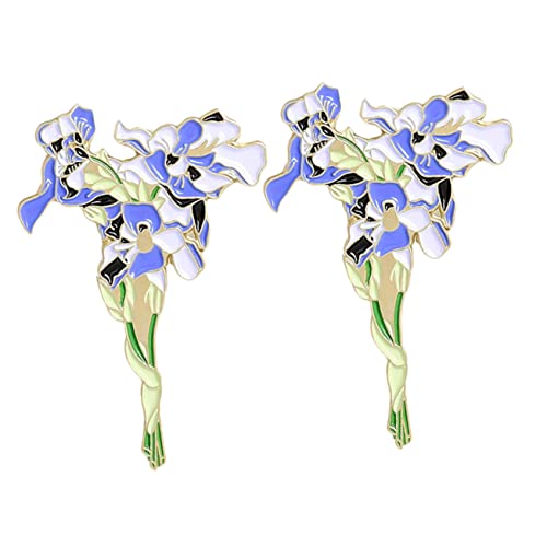 Ipetboom 2stücke Blumen Brosche Für Damen Floral Form Broschennadeln Mit Sicherheitsnadel Weihnachts Brosche Anstecknadel Für Kleidung Schmuck Für Damenbekleidung von Ipetboom