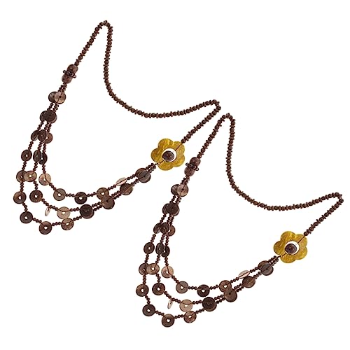 Ipetboom 2 Stück Bohemian Style Kokosnuss Schalen Perlen Halskette Teiliges Ethnischer Look für Strandpartys Damen Modisches Accessoire von Ipetboom