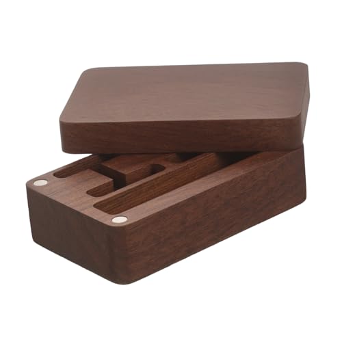 Ipetboom 2 Stück Box Walnuss Manschettenknopfbox Herren Clipboxen Mit Deckel Manschettenknopfboxen Für Manschettenknöpfe Schmuckschatullen Manschettenknopf Organizer Manschettenknopf von Ipetboom