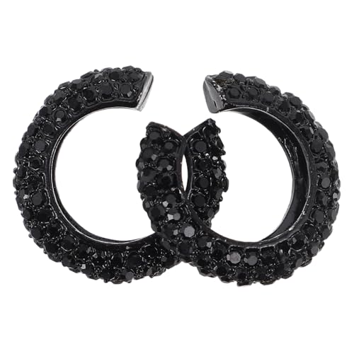 Ipetboom 2 Stück C Förmige Ohrclips mit Strass Teiliges Set nicht Durchstochen Legierter Schmuck Langlebig Komfortabel Elegantes Design für Damen Vielseitig für Alltag und Festtage von Ipetboom