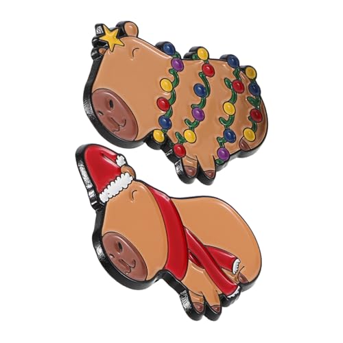Ipetboom 2stücke Teiliges Niedliche Cartoon Broschen Metall Emaille Pins Für Kleidung Und Rucksäcke Einzigartiger Tier-design Schmuck Für Frauen Und Mädchen von Ipetboom