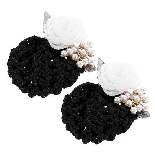 Ipetboom 2stücke Haarnetze Für Dutts Duttnetz Duttklammer Blumenhaarnetzklammer Für Frauen Haarabdeckung Duttabdeckung Haarnetz Zum Tanzen Duttnetze Haarnetze Für Stewardess Banks Mitarbeit von Ipetboom