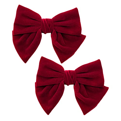 Ipetboom 2stücke Damen Bowknot Haarnadel Haar Schmuck Süße Kopfschmuck Flanell Schleifendesign Zubehör Für Täglicher Gebrauch von Ipetboom