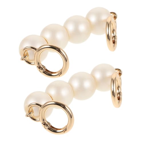 Ipetboom 2 Stück Damen Perlenkette Tasche Rucksackkette DIY Taschenzubehör Damen Taschengurtkette Handtaschengurt Taschengurtverlängerung Taschenverlängerungskette Taschengurtersatz Kurze von Ipetboom