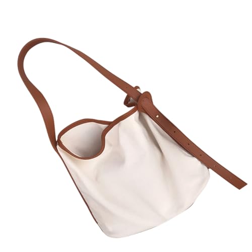 Ipetboom Umhängetasche Damen 2 Stück Canvas Bucket Tasche mit Großem Fassungsvermögen für Einkaufen Reisen Stilvolle Aufbewahrungstasche für Frauen Reißverschluss Schultertasche von Ipetboom