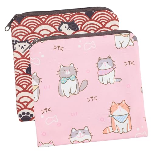 Ipetboom 2 Stück Damenbinden Aufbewahrungstasche Zusätzlicher Beutel Periode Wiederverwendbar Süßer Windel Damenbindenhalter Damenbinden Organizer Damenbindentasche Damenbinden von Ipetboom