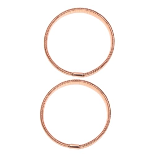 Ipetboom 2 Stück Elastische Armreifen Roségold Verstellbare Armbänder für Herren Hemdärmelhalter oder Modisches Accessoire Leicht Langlebig Stretchband für Optimalen Tragekomfort von Ipetboom