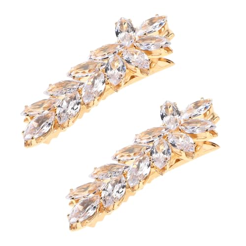 Ipetboom 2stücke Kleine Alligator-haarspangen Aus Haarnadeln Für Blumenmädchen Haarschmuck Für Hochzeiten Vintage-federhaarspangen Süße Haarspangen Für Frauen von Ipetboom