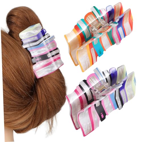 Ipetboom 2 Stück Farbblock-Buchhalter Buch-Haarklammer Schule Krallenclips süß Buchklauenklammer Stifte Mädchen Große Krallenclips für dickes Haar Bücher Haarspange Acryl Ipetboom 2 Stück Farbblock-Buchhalter Buch-Haarklammer Schule Krallenclips süß Buchklauenklammer Stifte Mädchen Große Krallenclips für dickes Haar Bücher Haarspange Acryl von Ipetboom