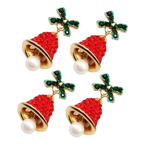 Ipetboom 2 Stück Festliche Jingle Bell Ohrringe mit Glitzernden Strasssteinen Silberfarbene Baumel Ohrringe für und Festliche Anlässe Eleganter Ohrschmuck für Damen von Ipetboom