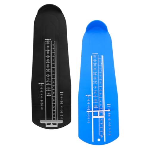 Ipetboom 2 Stück Fußmessgerät Teiliges mit Verstellbarem Lineal Präzise Schuhgrößenmessung für Erwachsene Langlebiges Kunststoffmaßband Leicht und Tragbar für Männer und Frauen von Ipetboom