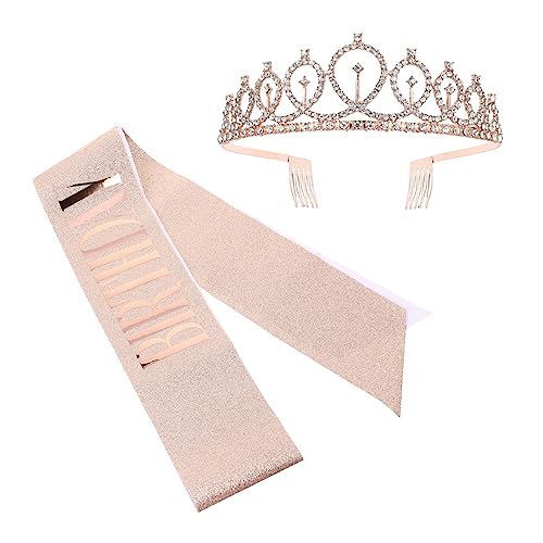 Ipetboom 2 Stück Geburtstagskrone und Schärpe für Frauen Tiara und Gürtel für Unvergessliche Geburtstagsfeiern für Geburtstagsqueen von Ipetboom