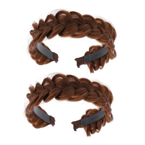 Ipetboom 2 Stück Geflochtenes Stirnband Damen mit Anti rutsch zähnen Natürlich Wirkendes Haaraccessoire Komfortabel und Langlebig für Partys Hochzeit Bühnenauftritte von Ipetboom